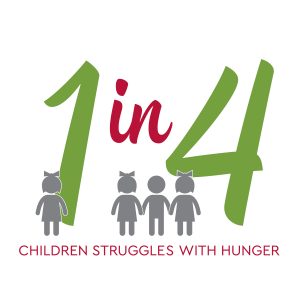 1 in 4 children struggles with hunger