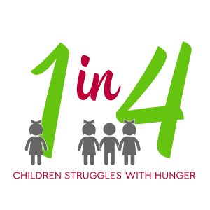 1 in 4 children struggles with hunger