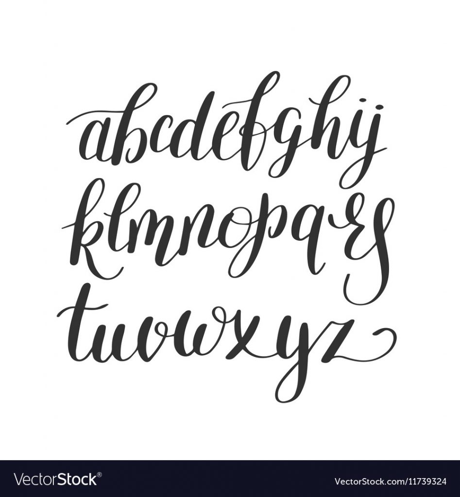 black-and-white-hand-lettering-alphabet-design-vector-11739324 – Alpha ...