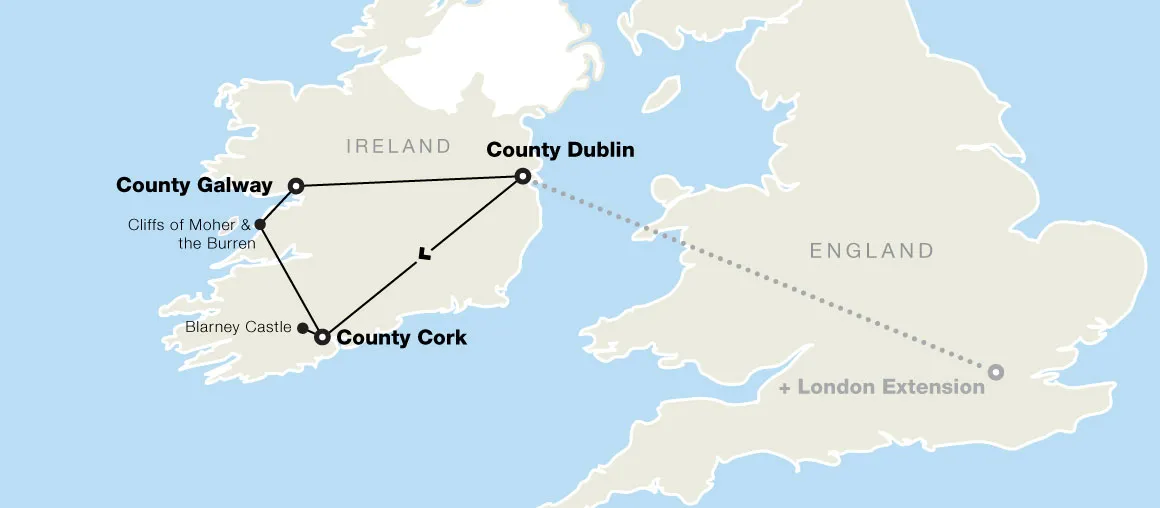 IReland Tour Map IReland Tour Map